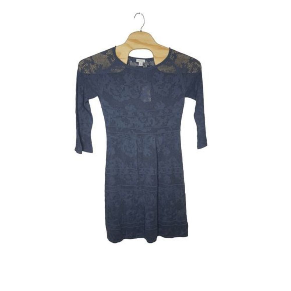 Sundance Sz Medium Blue Boho Knit Mini Lightweight Coverup Dress